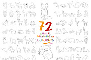 72x Animal Drawings for Coloring, an Animal Illustration by asantosg (Thumbnail 2 of 6)