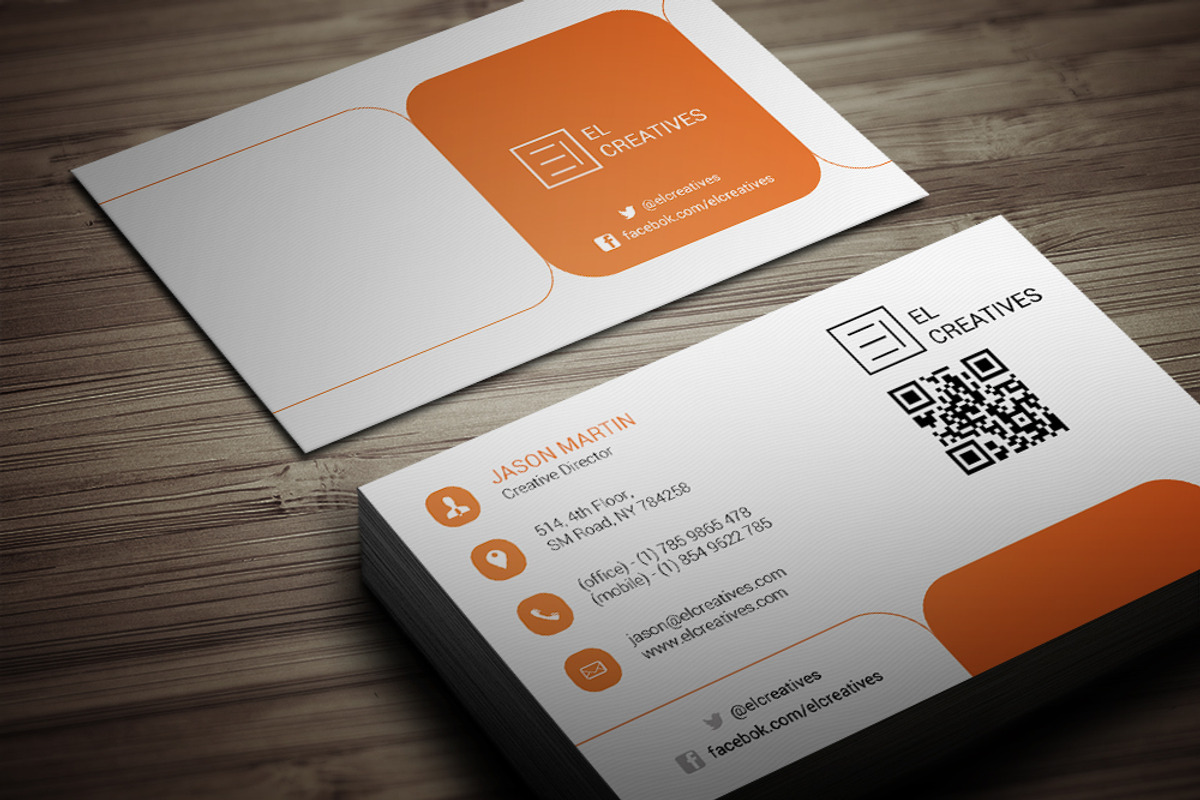 Orange Creative Business Card, a Business Card Template by bouncy (Photo 2 of 4)