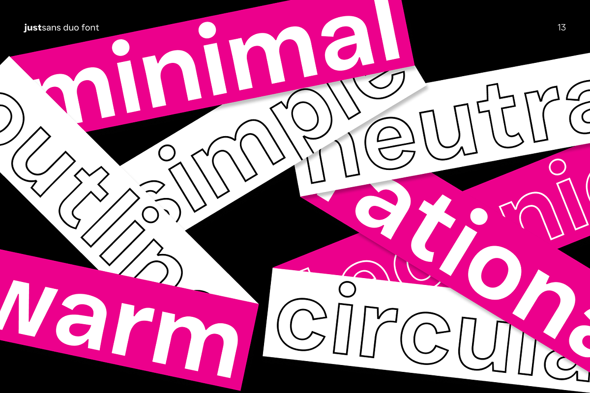 JUST Sans Font Duo — Clean + Outline, a Sans Serif Font by JUST Creative (Photo 13 of 13)