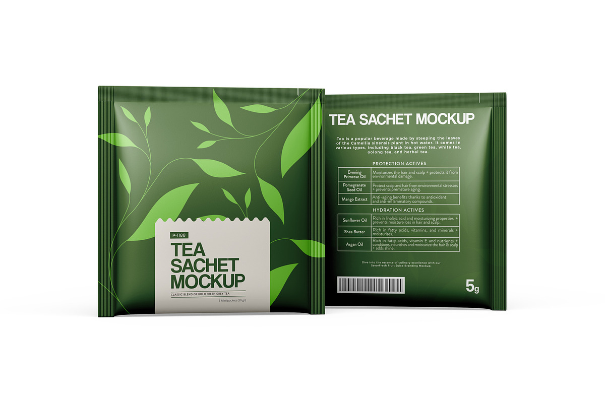 Tea Sachets with Box Mockup, a Packaging Mockup by Ram Studio (Photo 10 of 27)