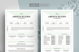 Modern Resume Template Elliot