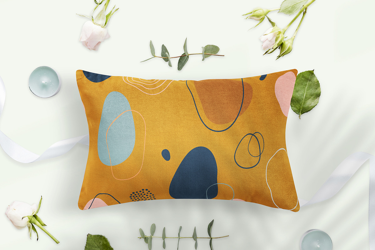 Pillows vol.4: with floral elements, a Print Template by Mocca Mockups Store (Photo 9 of 29)