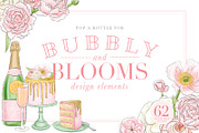 Bubbly and Blooms Design Elements, an Illustration by Relish Designs (Thumbnail 1 of 6)