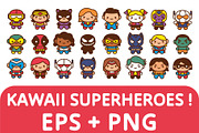 Vector Kawaii Comic Book Characters, an Illustration by Andres M Rodriguez (Thumbnail 1 of 2)