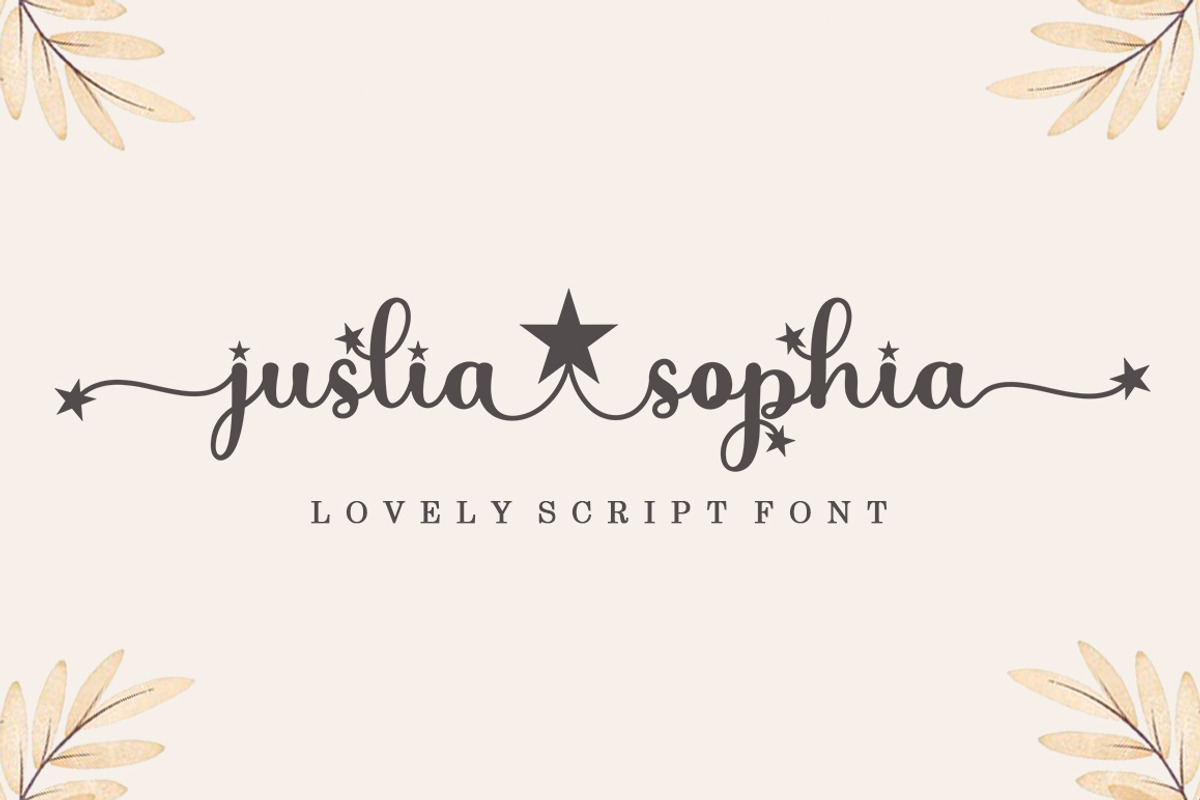 juslia sophia - a unique script font, a Script Font by Bosstype Studio (Photo 1 of 8)