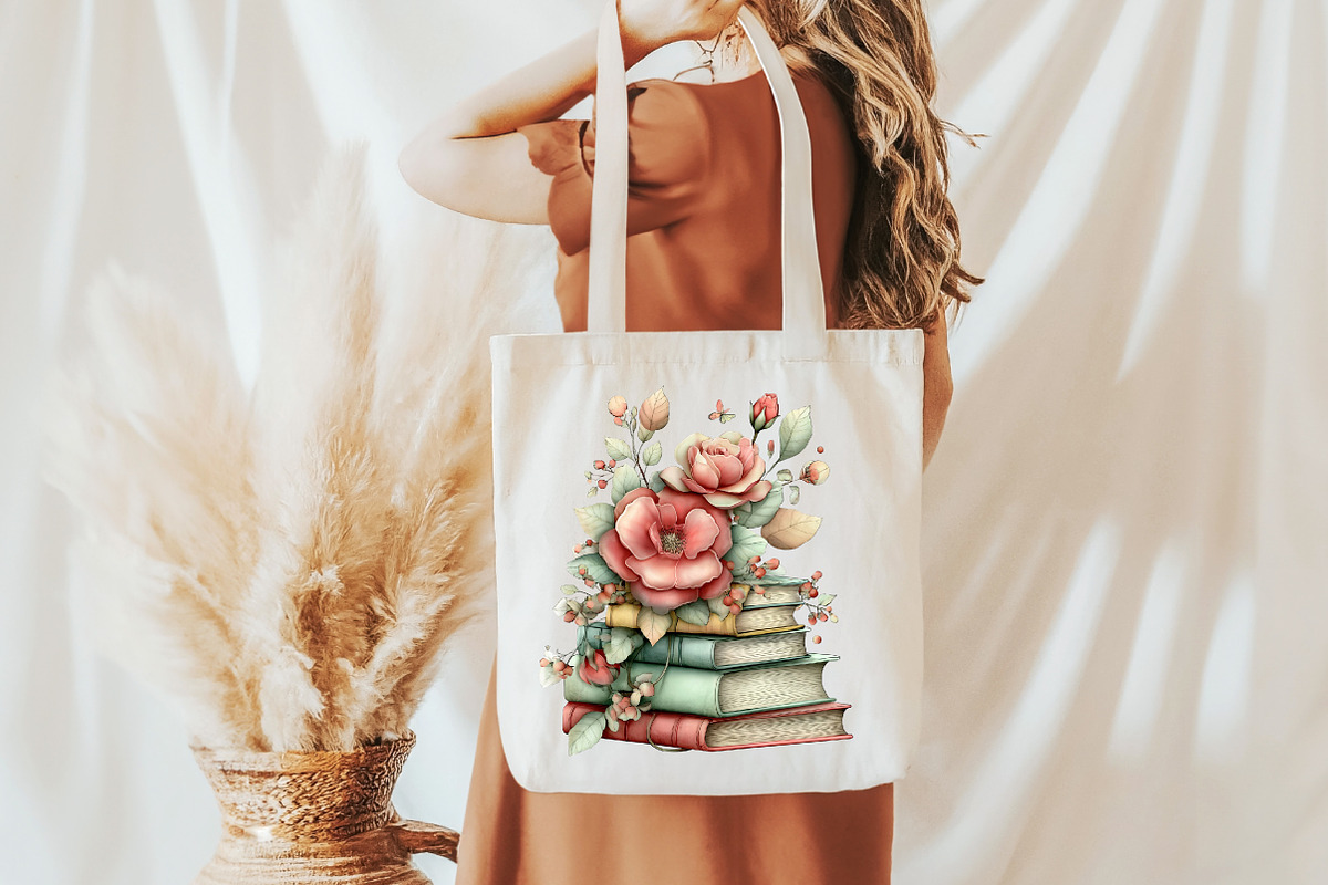 Whimsical Spring Book stack Clipart, an Illustration by Designworld (Photo 8 of 8)