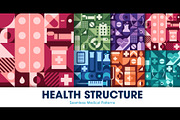 Health and medicine patterns, a Healthcare Illustration by Buch&Bee (Thumbnail 3 of 3)