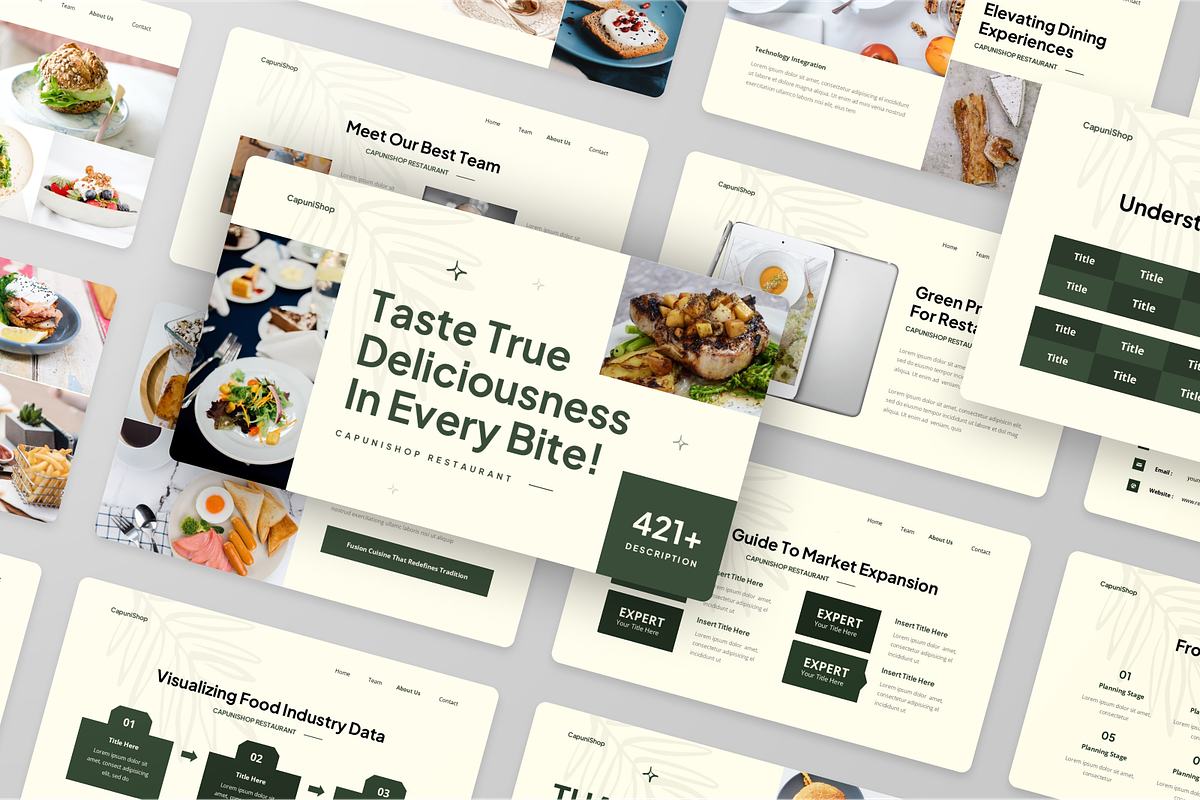 Food dan Restaurant Google Slides, a Presentation Template by Annora Studio (Photo 4 of 5)