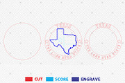 Texas state round sign Svg, a Pattern Graphic by Lasercutiny (Thumbnail 2 of 2)