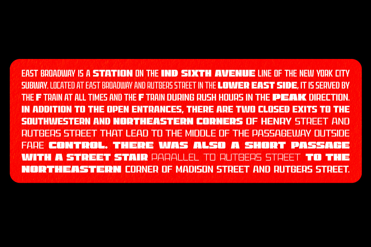 East Broadway, a NYC type., a Sans Serif Font by Tipos Pereira (Photo 14 of 14)