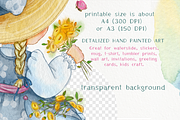 Vintage Little Girl illustration, an Illustration by RivusArt (Thumbnail 3 of 5)