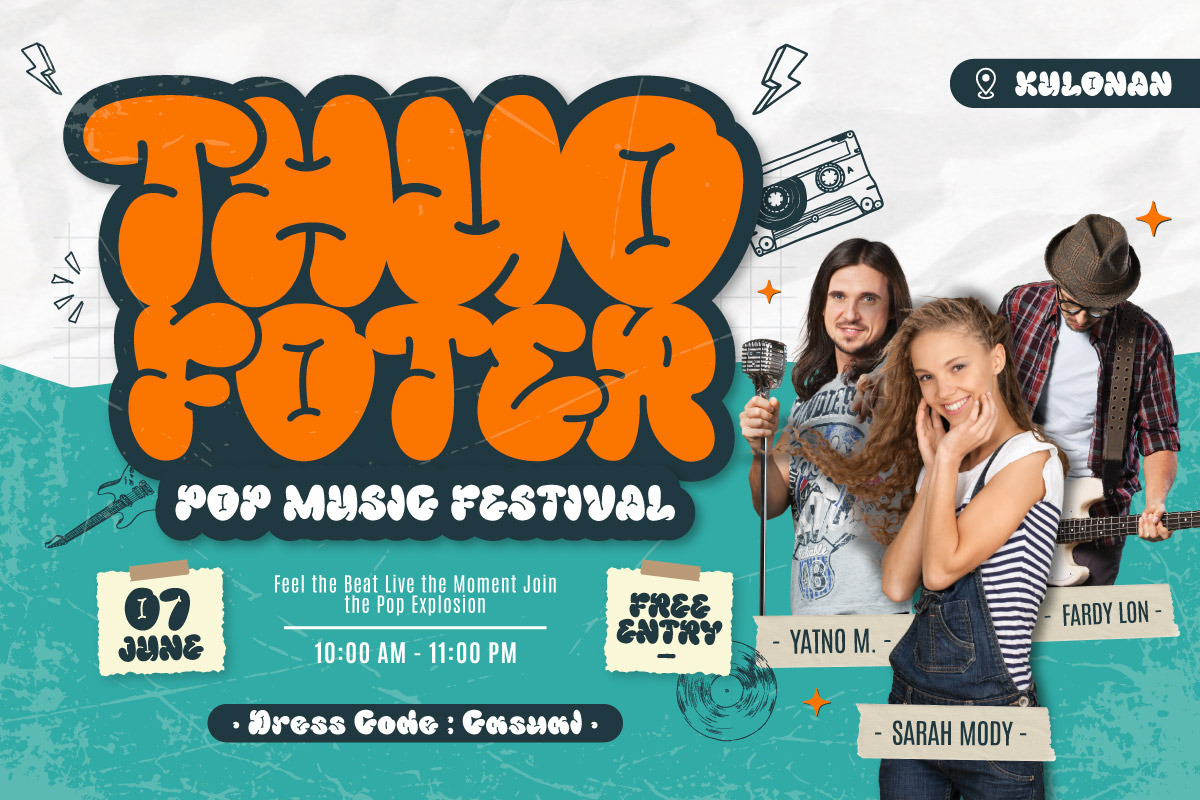 Vanto Polahe - Bubble Fest Font, a Handwritten Font by twinstd (Photo 9 of 9)