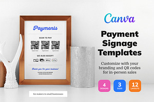 Canva Scan to Pay Signage Templates