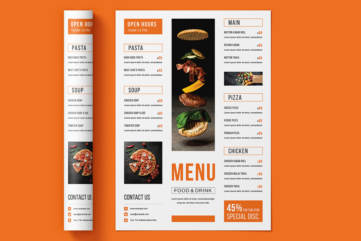 Simple Vintage Menu Template, a Stationery Template by ContestDesign (Photo 2 of 2)