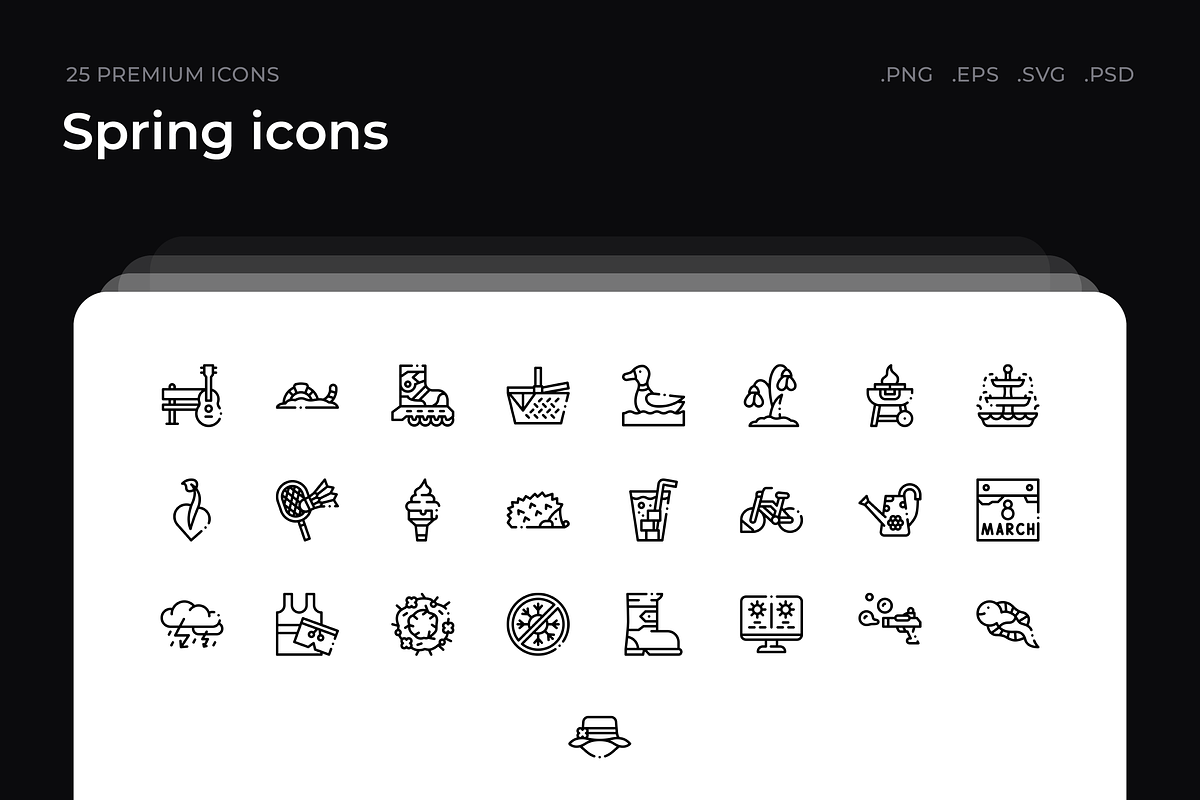 Spring icons, an Outline Icon by Wencory (Photo 1 of 2)