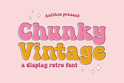 Chunky Vintage - Retro Font, a Handwritten Font by Keithzo (Thumbnail 1 of 8)
