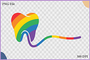 Rainbow Colorful Tooth Vector SVG, a Healthcare Illustration by Gfx Expert Team (Thumbnail 2 of 3)