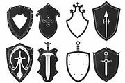 Medieval Shield Silhouette Bundle, an Illustration by balal (Thumbnail 6 of 10)