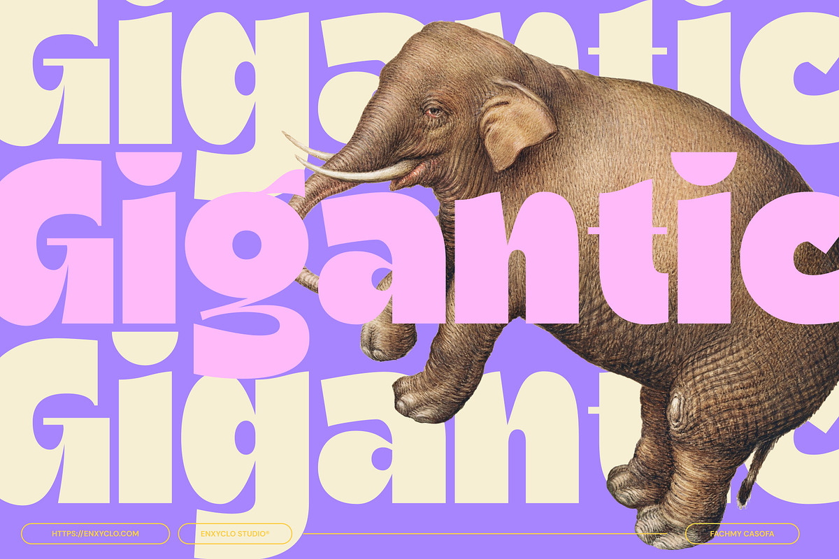 Ragikon - Playful & Chunky Font, a Sans Serif Font by Enxyclo Studio (Photo 3 of 17)