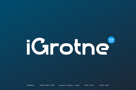 Igrotne - Corporate Logo Font, a Sans Serif Font by Iqsiart Studio