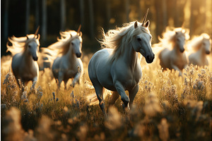 A Group Of Majestic Unicorns