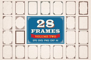 28 Decorative frames borders set #2