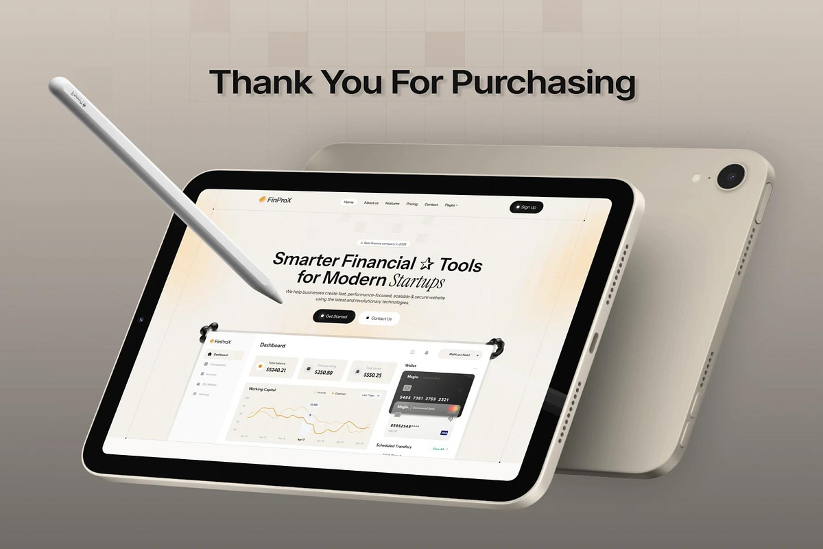 FinProX - Finance SaaS Template, an UI Kit Template by Creative Perspective (Photo 6 of 6)