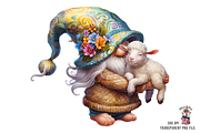 Easter Gnome Clipart PNG Bundle, an Illustration by Clipart Bloom (Thumbnail 9 of 18)