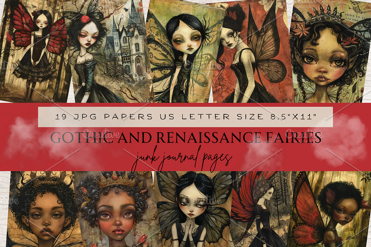GOTHIC AND RENAISSANCE FAIRY PAPER, a Person Illustration by Daring Digies (Photo 1 of 10)