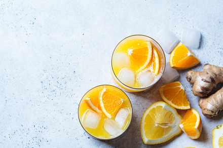 Orange lemon juice with ginger, a Health & Medical Photo by vaaseenaa