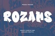 Rozams Graffiti Display Font, a Font by Maulana Creative (Thumbnail 1 of 7)