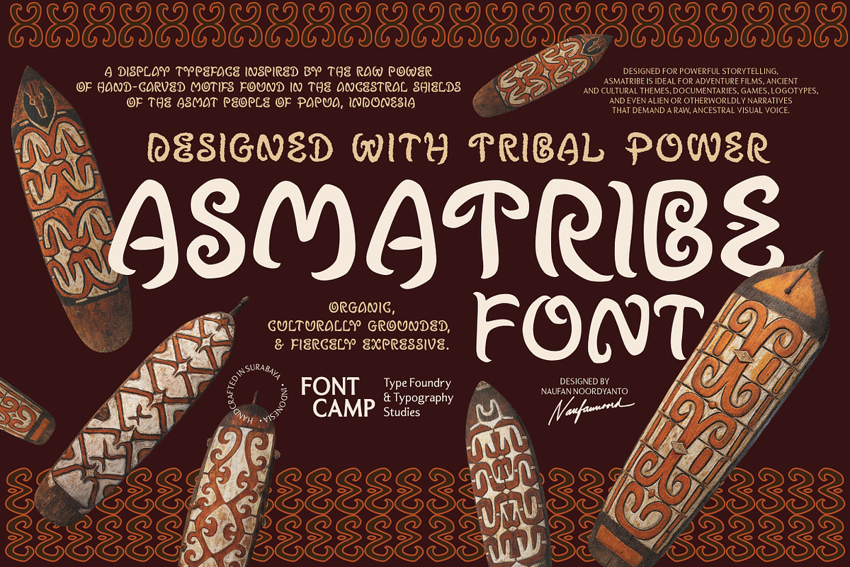Asmatribe Font, a Handwritten Font by Fontcamp Type Foundry (Photo 1 of 12)