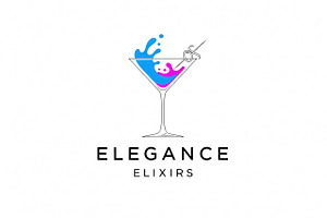 Elegance Elixirs Cocktail, a Branding & Logo Template by Logocreative
