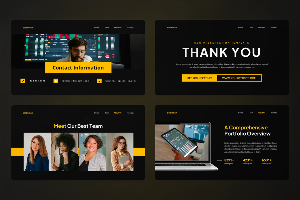 Blockchain Presentation Powerpoint, a Presentation Template by SquidPixey (Photo 4 of 7)