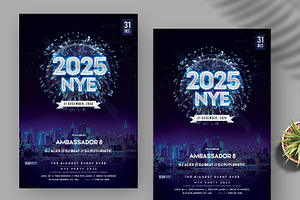 New Year 2025 Party Flyer Template