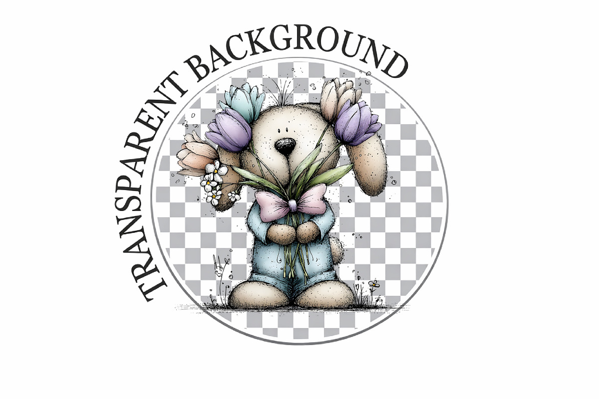 Watercolor Easter Bunny Clipart, an Illustration by Watercolor design (Photo 6 of 7)