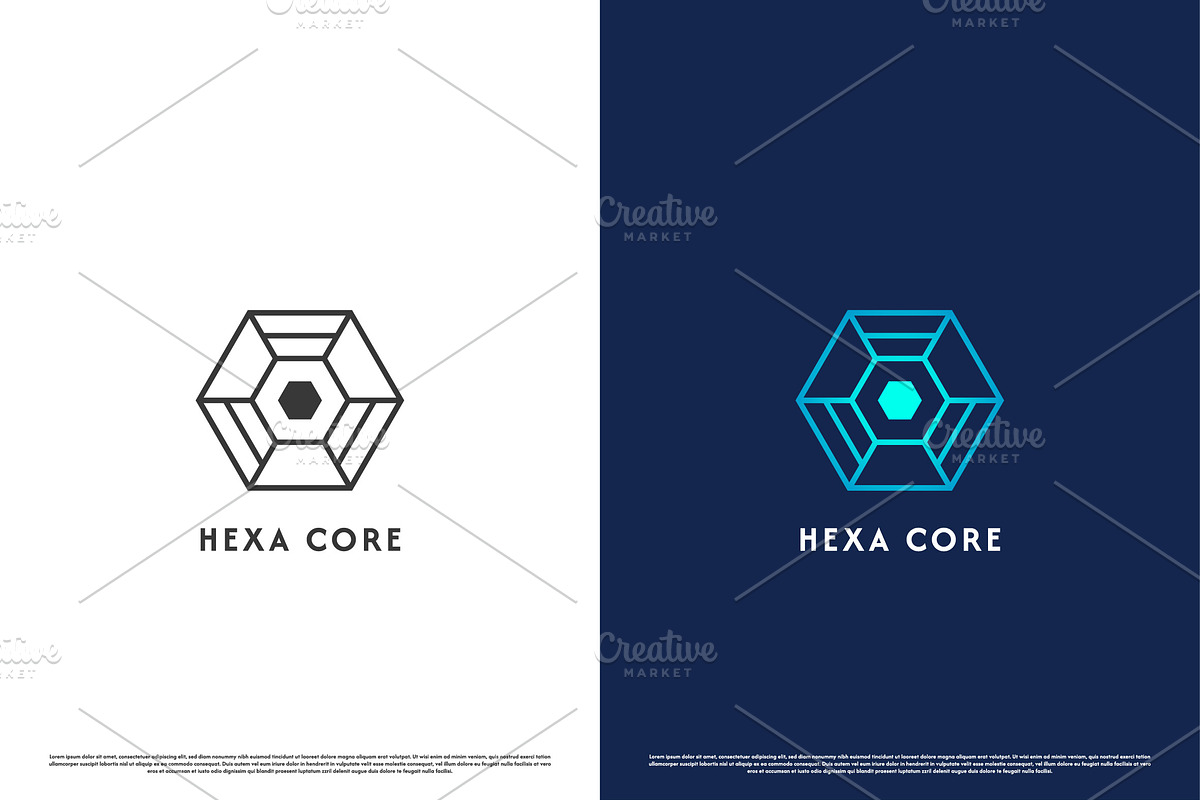 Hexagon Core Logo Design Icon, a Branding & Logo Template by Morvana Crew