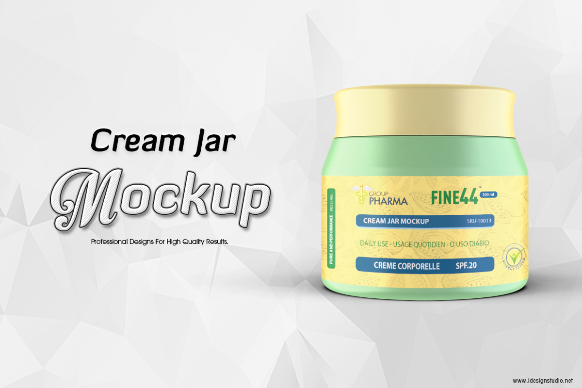 Cosmetic Jar Mockup, a Product Mockup by idesignstudio (Photo 1 of 6)
