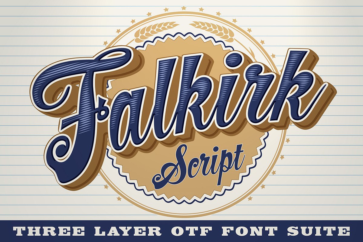 Falkirk Script Font Family, a Script Font by Mysterylab Designs (Photo 1 of 9)