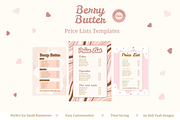 Bakery Price Lists Templates, a Marketing Template by Hell Yeah Designs (Thumbnail 1 of 5)