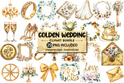 Golden Wedding Decor Clipart, an Illustration by Pixels.Craft (Thumbnail 1 of 7)