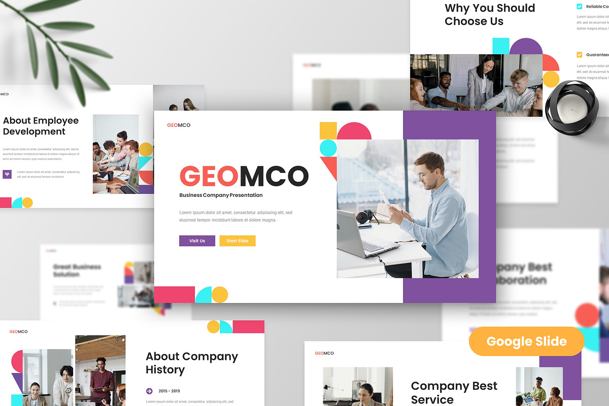 Geomco - Business Google Slide, a Presentation Template by MtvtdArt (Photo 1 of 6)