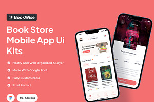 BookWise - Book Store App Ui Kits, an UI Kit Template by Minialis