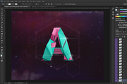 Polygonal Typeface + Vector Elements, a Graphic by Anton Moek (Thumbnail 10 of 10)