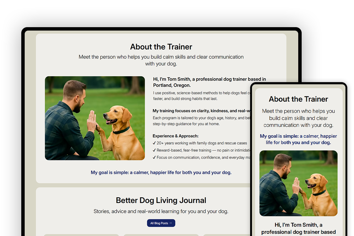 Dog Trainer - Wix Studio Website, a Wix Template by Kitteeh (Photo 14 of 17)