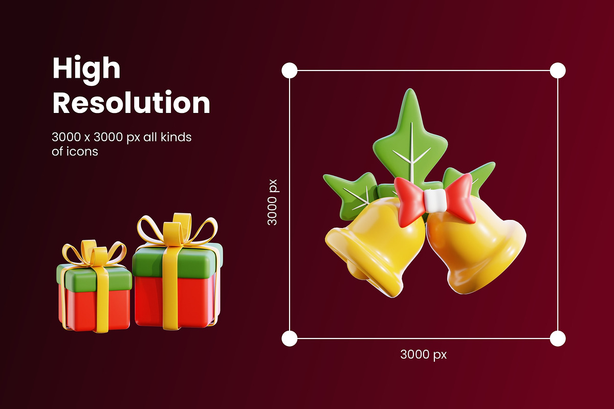 Christmas 3D Icon Pack, a 3D by Home Studio (Photo 2 of 6)