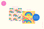 Rainbows & Smiles Pattern Collection, a Pattern Graphic by Rxmi Studio (Thumbnail 7 of 10)