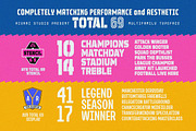 Total 69 — Football Font Collection, a Sans Serif Font by Aiyari (Thumbnail 3 of 20)