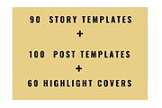 250 Black Gold Instagram Templates,, a Social Media Template by MORION (Thumbnail 2 of 6)