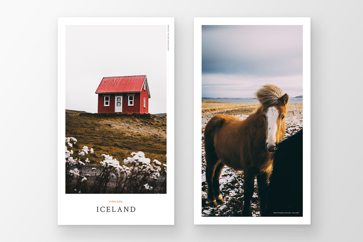 Iceland Instagram Story Templates, a Social Media Template by Hamilton. (Photo 2 of 9)